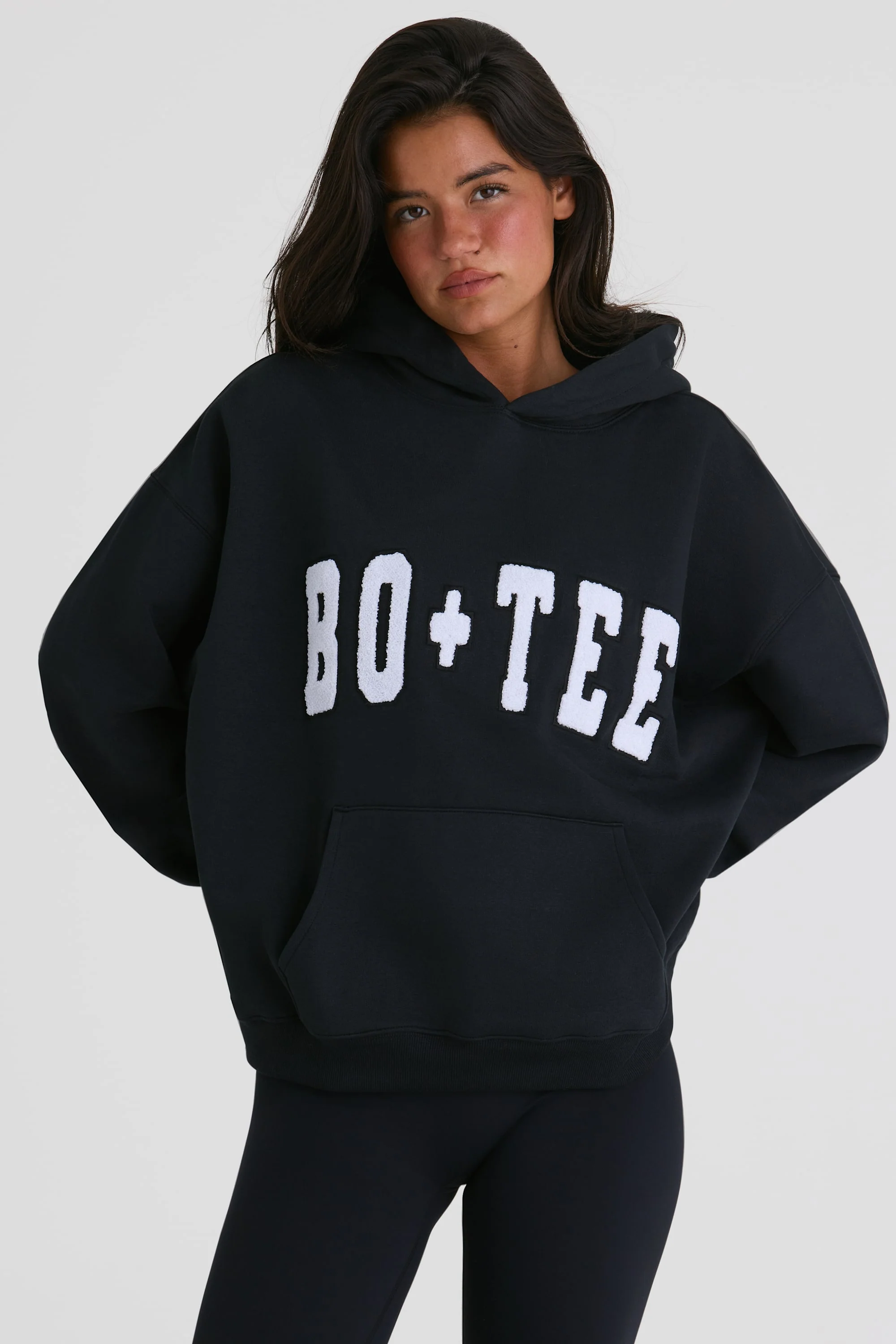 Oversized Hoodie  in Black - Image 3