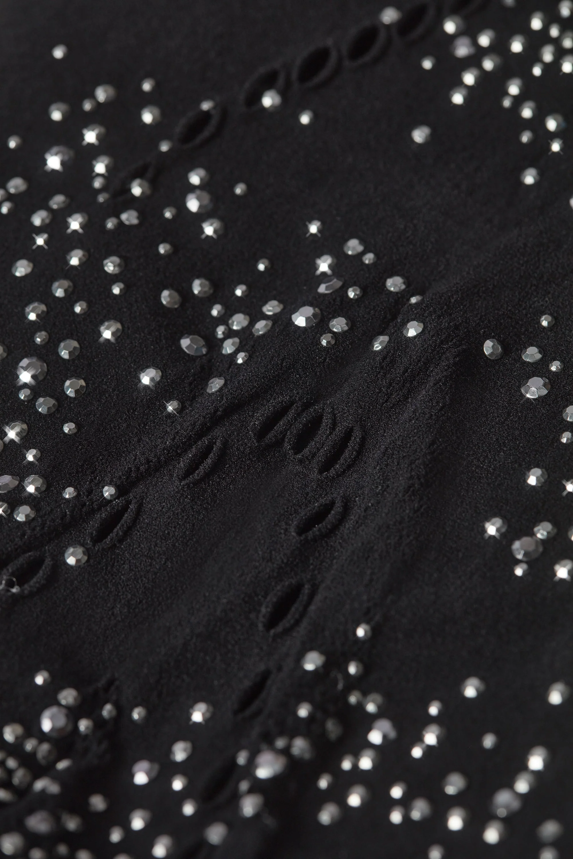 Embellished High-Waist Shorts in Black - Image 7