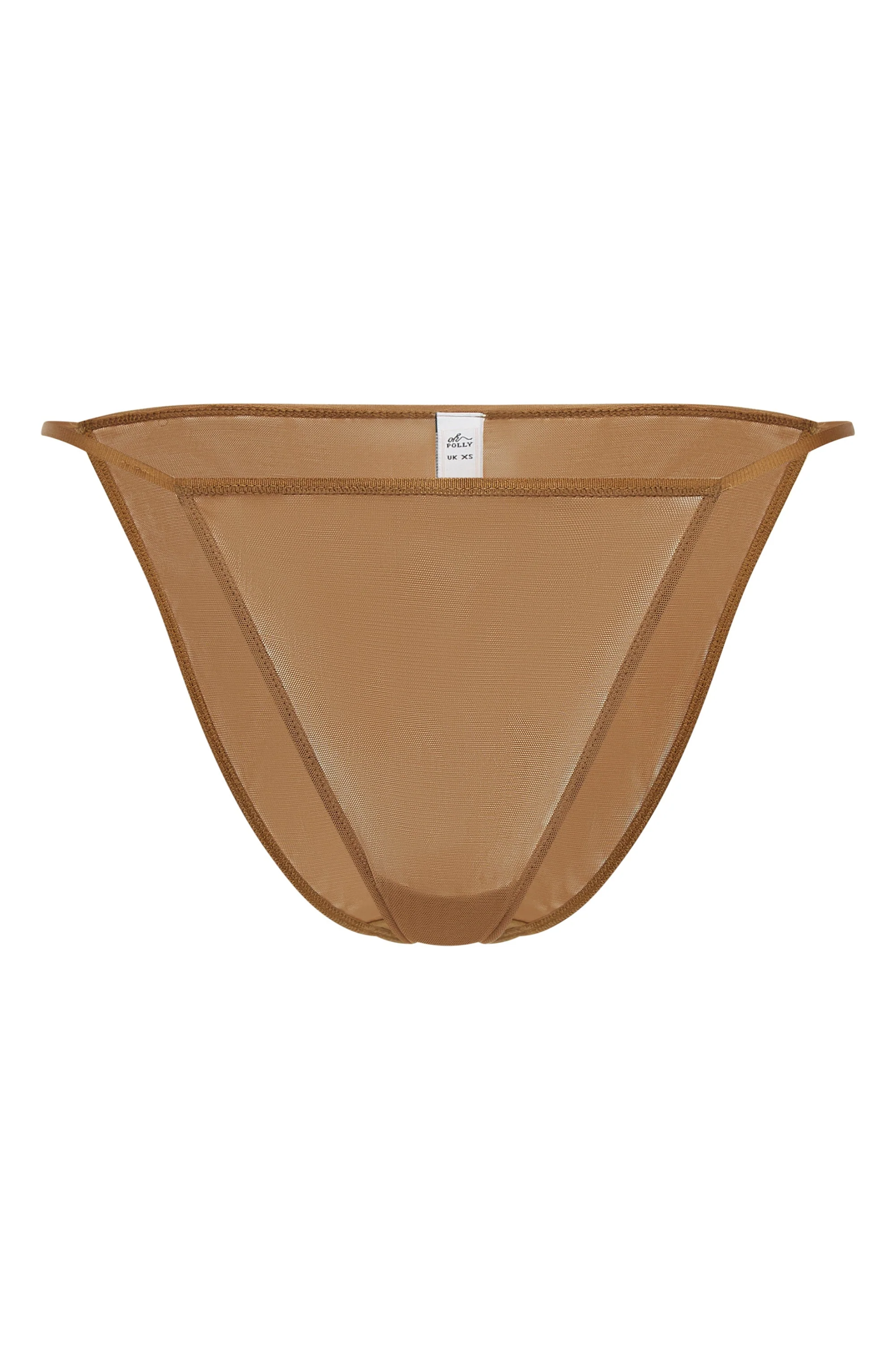 Soft Mesh String Bikini in Almond - Image 2