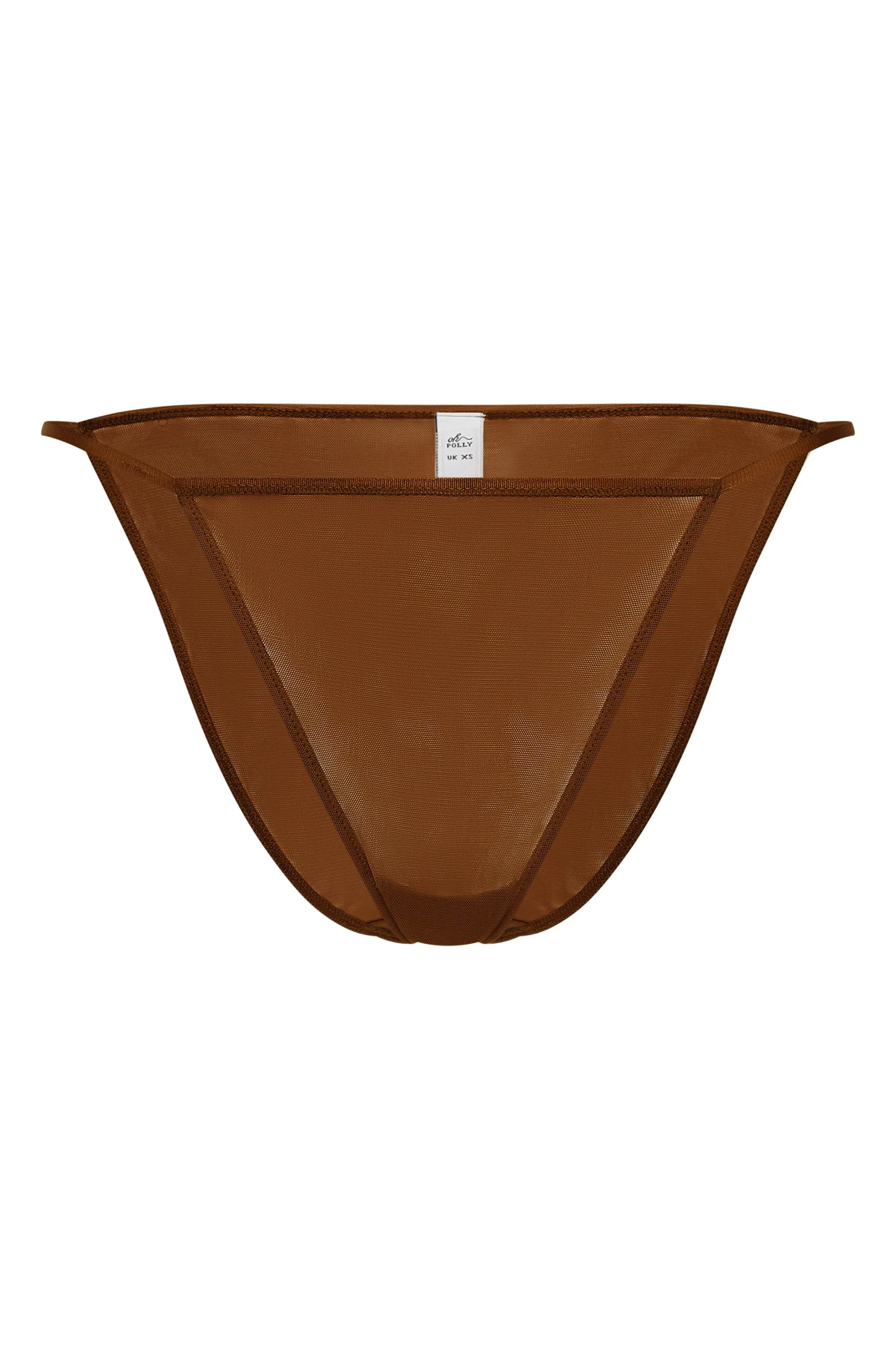 Soft Mesh String Bikini in Chestnut - Image 2