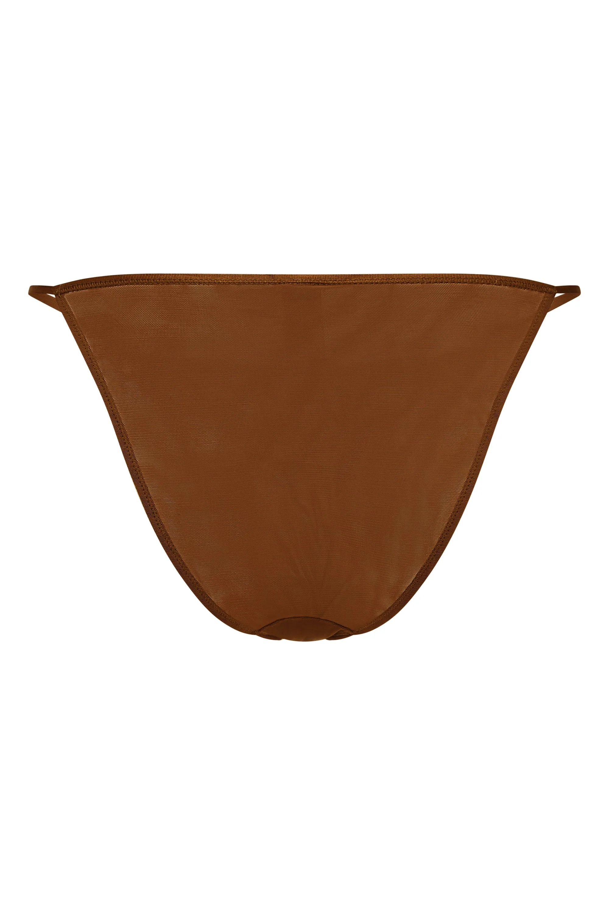 Soft Mesh String Bikini in Chestnut - Image 6