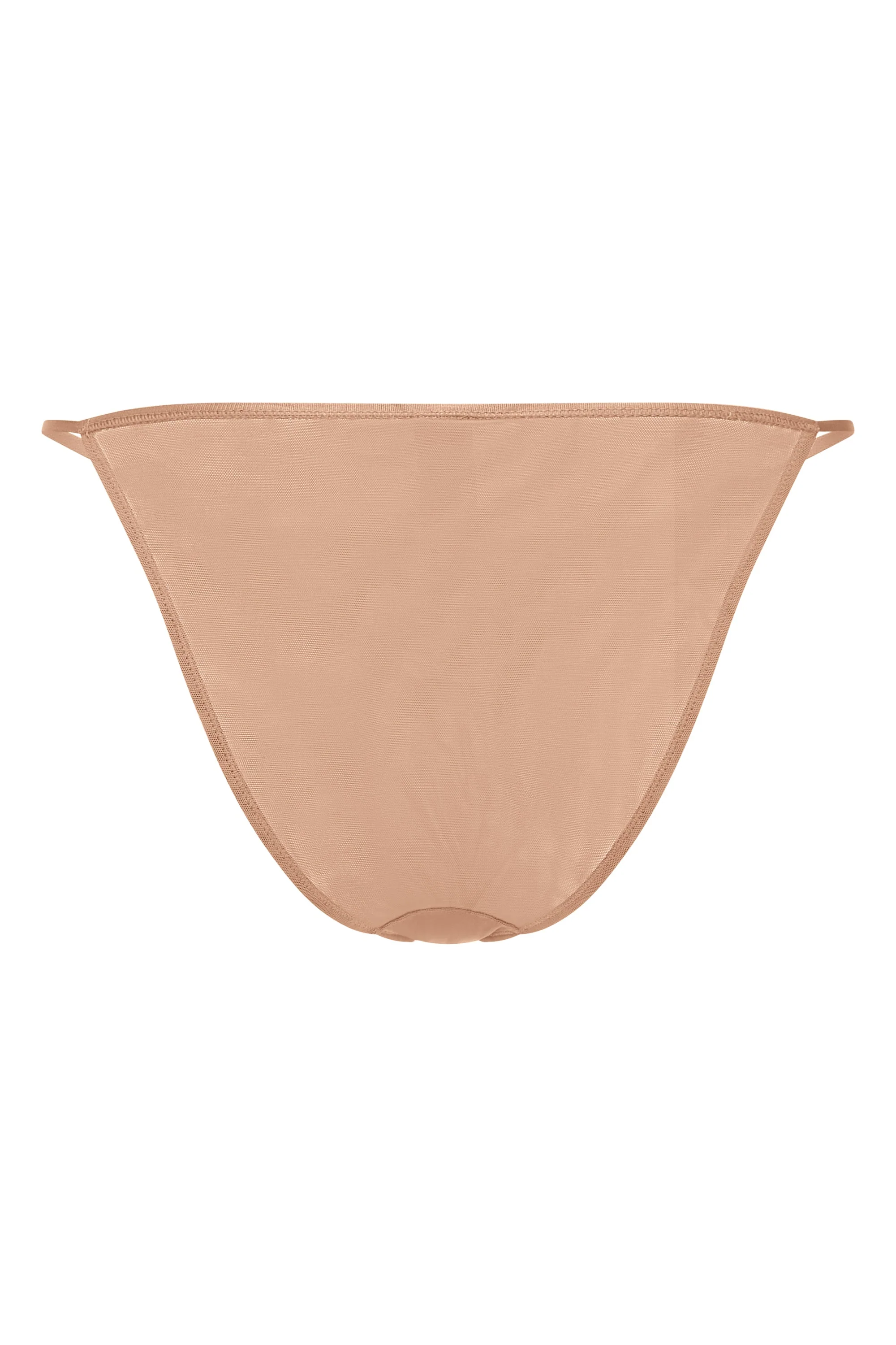 Soft Mesh String Bikini in Warm Peach - Image 6
