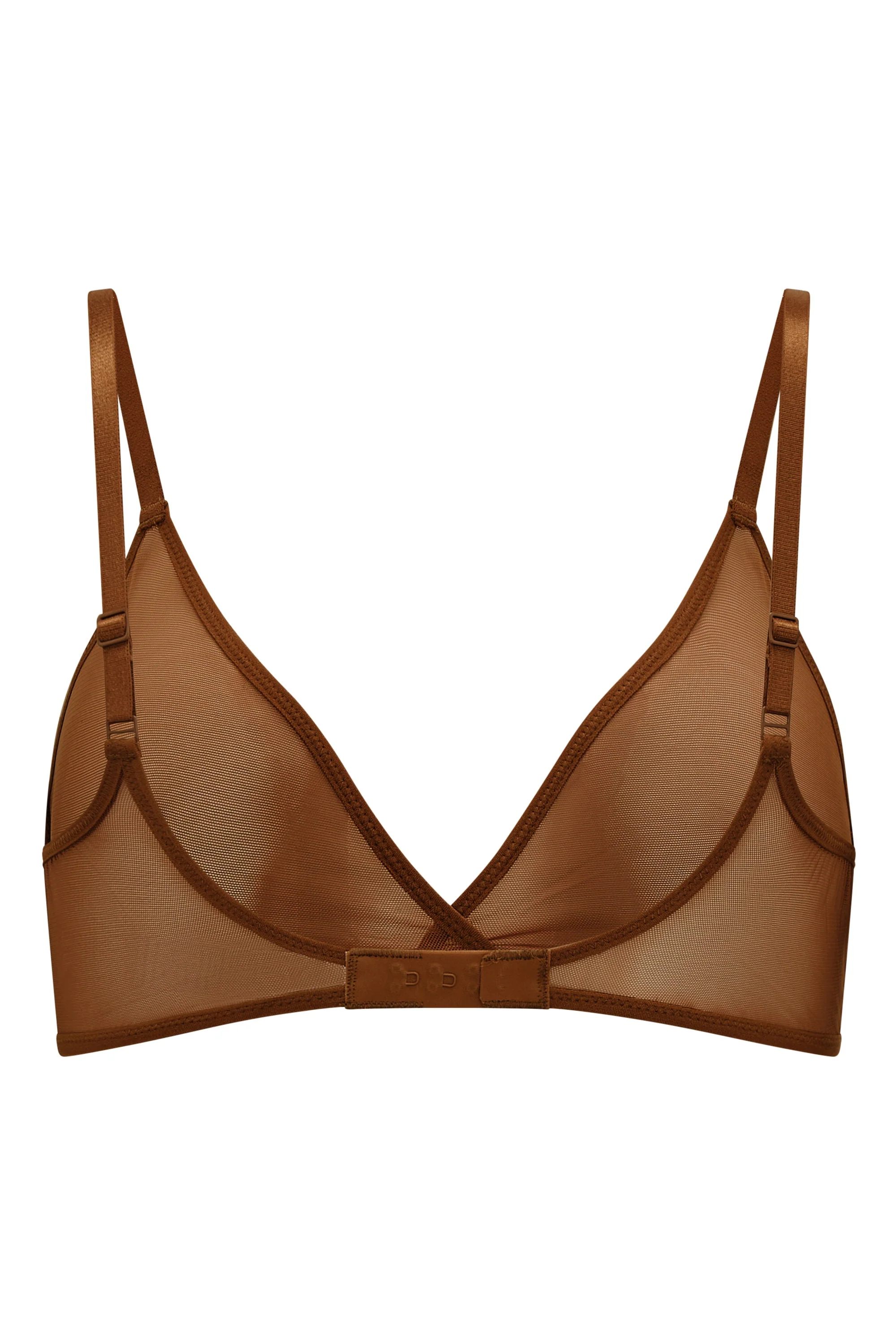 Soft Mesh Single Layer Triangle Bra in Chestnut - Image 7