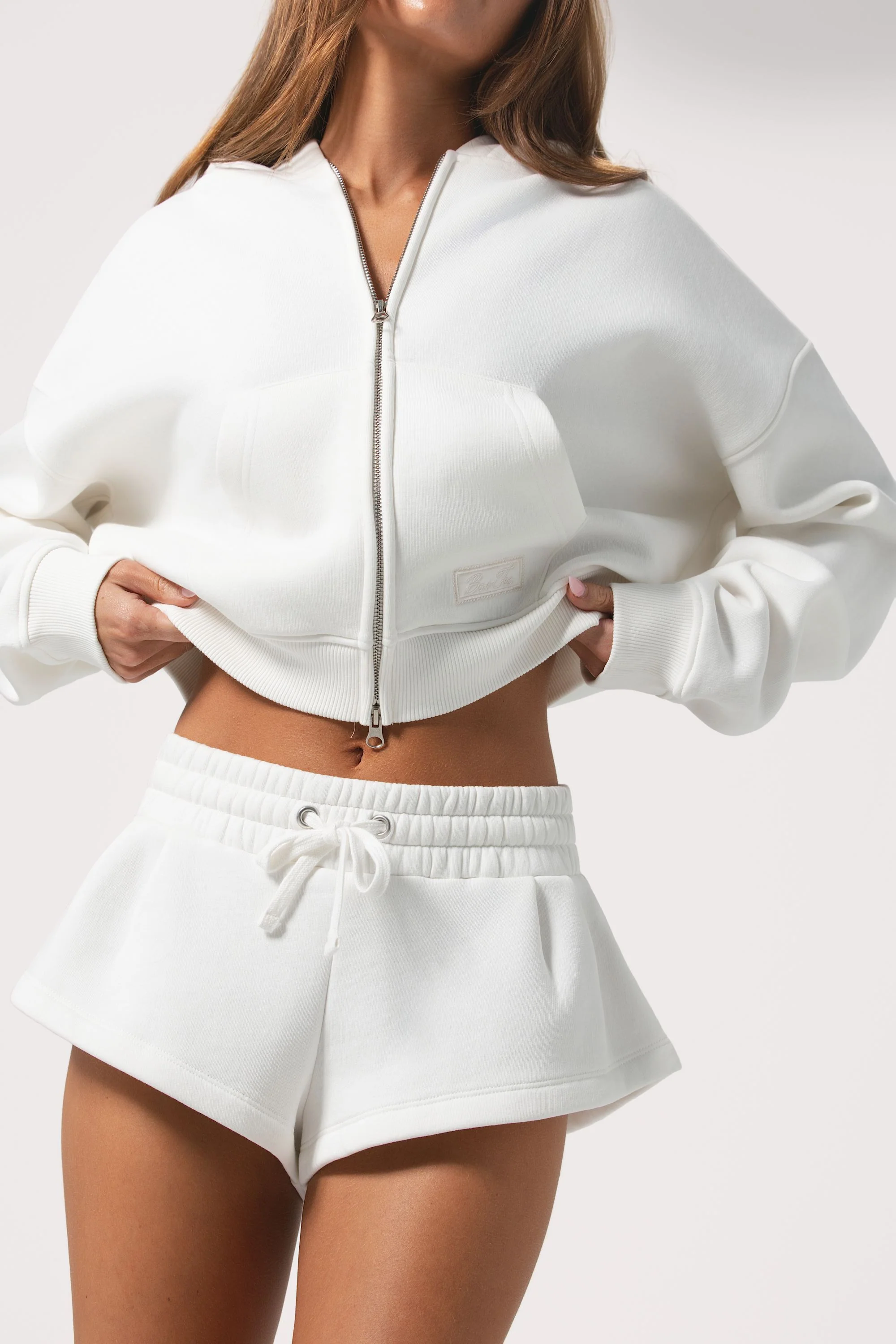 Mid-Rise Shorts in Milk - Image 4
