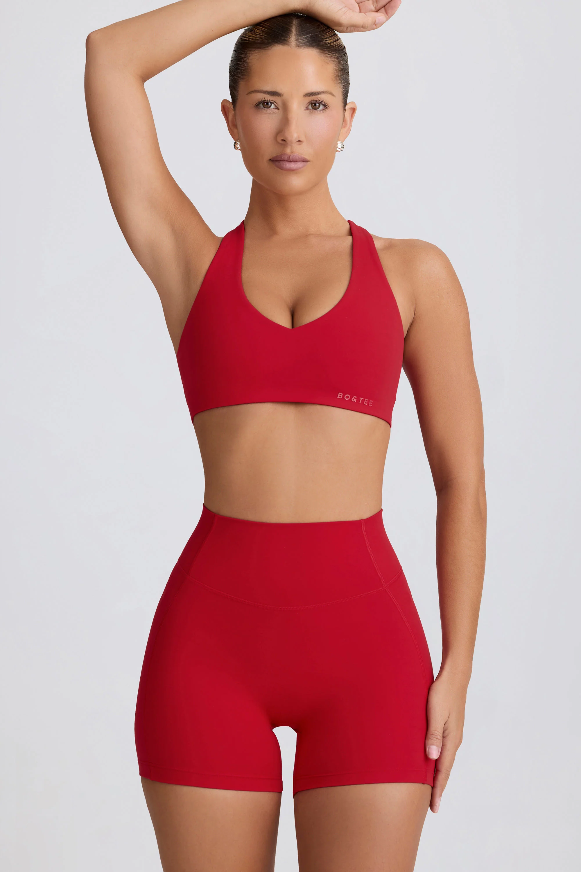 Soft Active Mini Shorts in Hot Red - Image 5