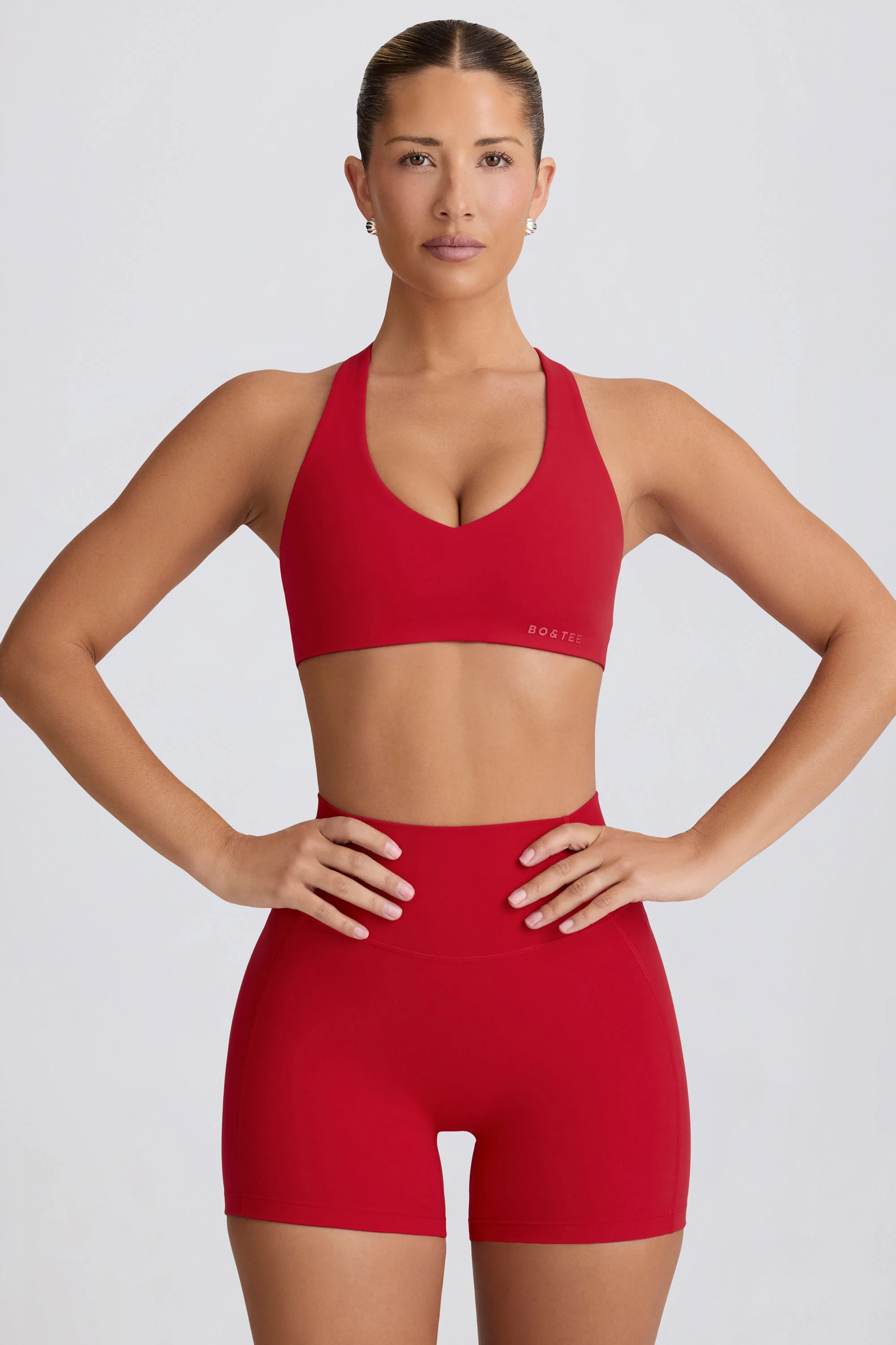 Soft Active Mini Shorts in Hot Red - Image 8
