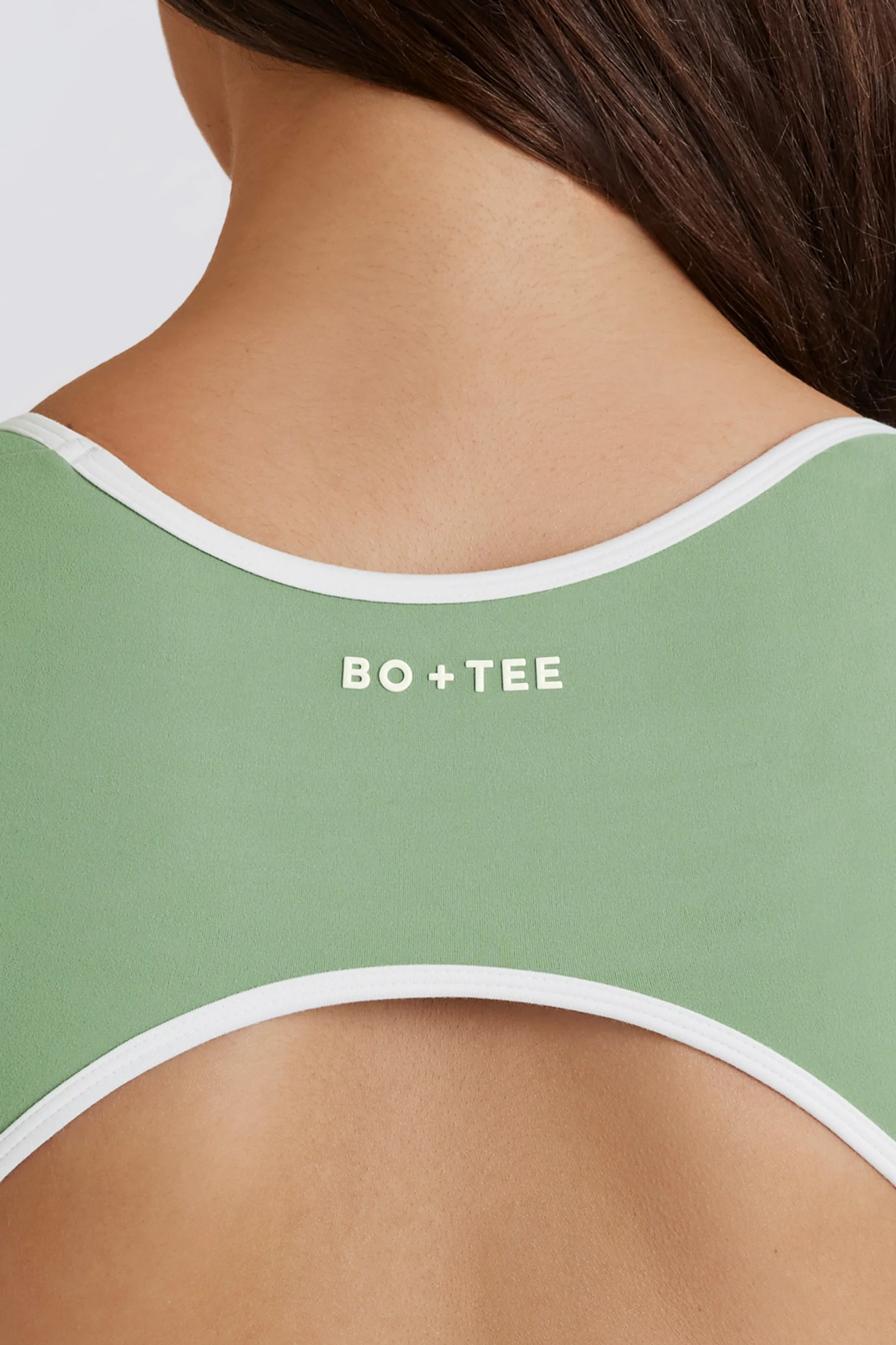 Soft Active Open-Back Unitard in Jade - Image 5