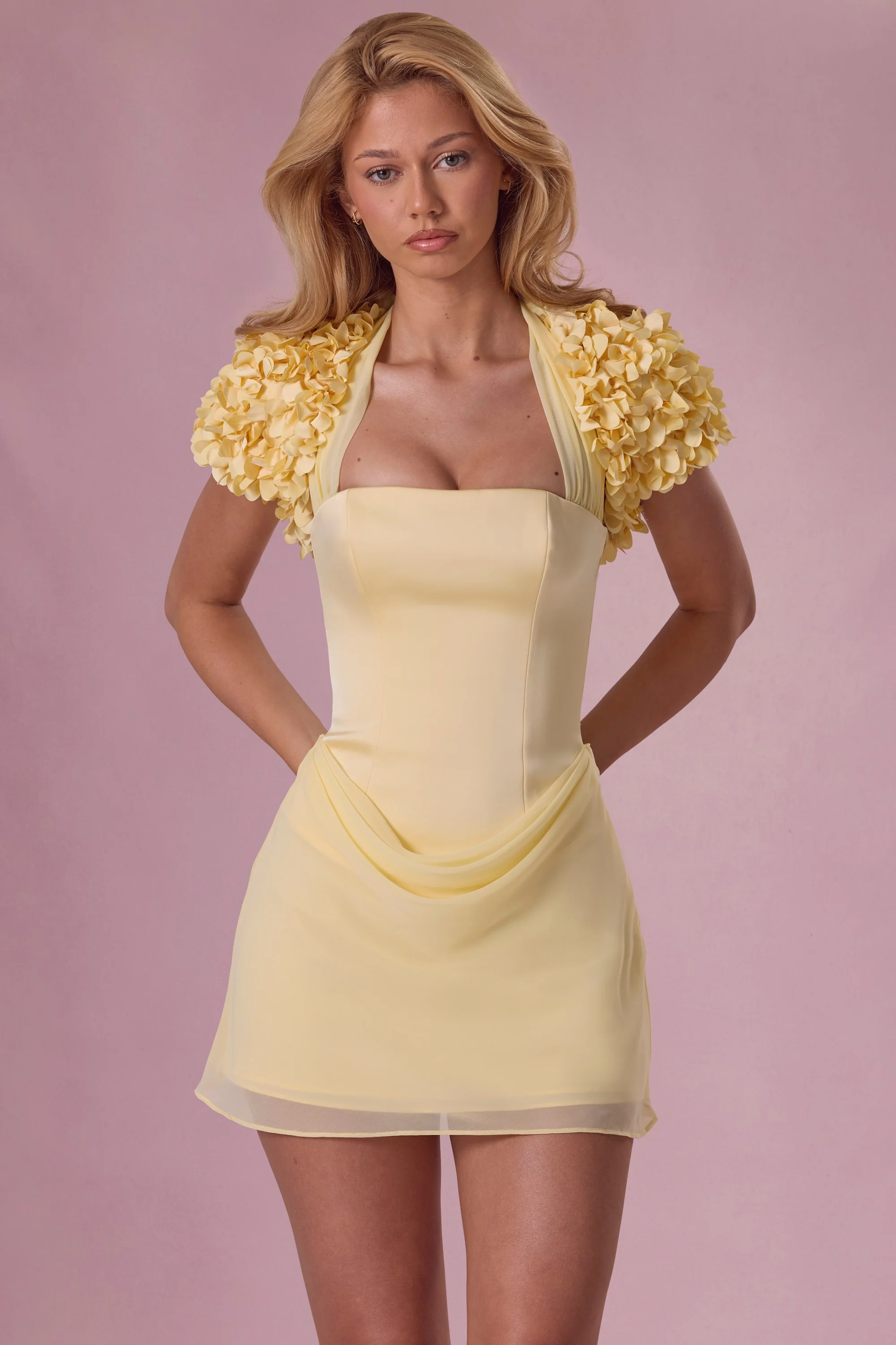 Cropped Bolero  in Butter Yellow - Image 5