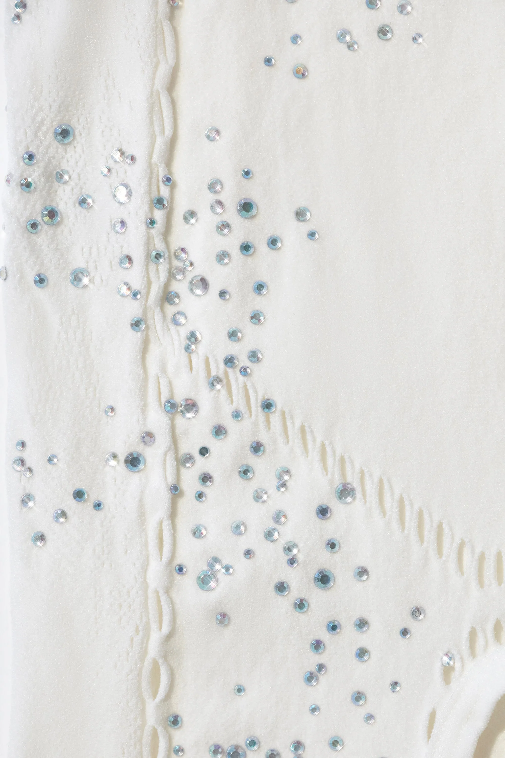 Embellished Halterneck Mini Dress in Ivory - Image 12
