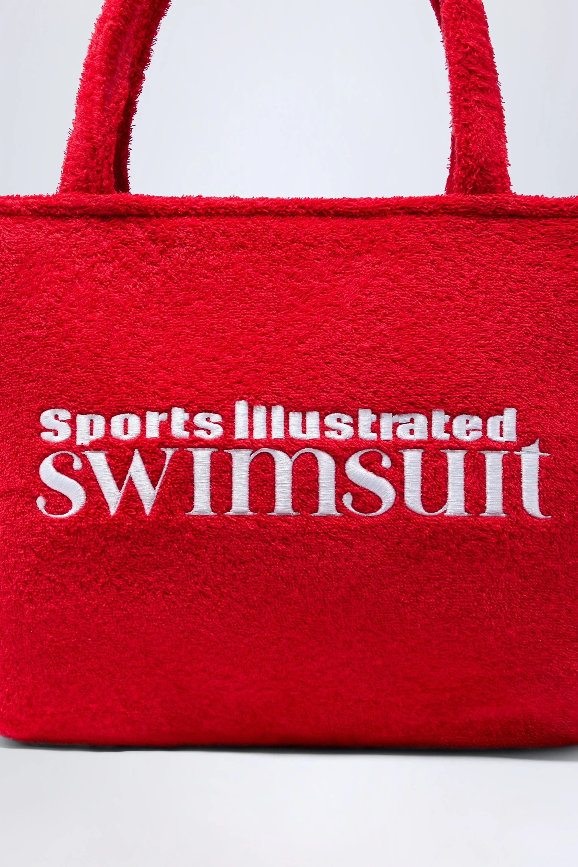 Towelling Tote Bag in Fiery Red - Image 11