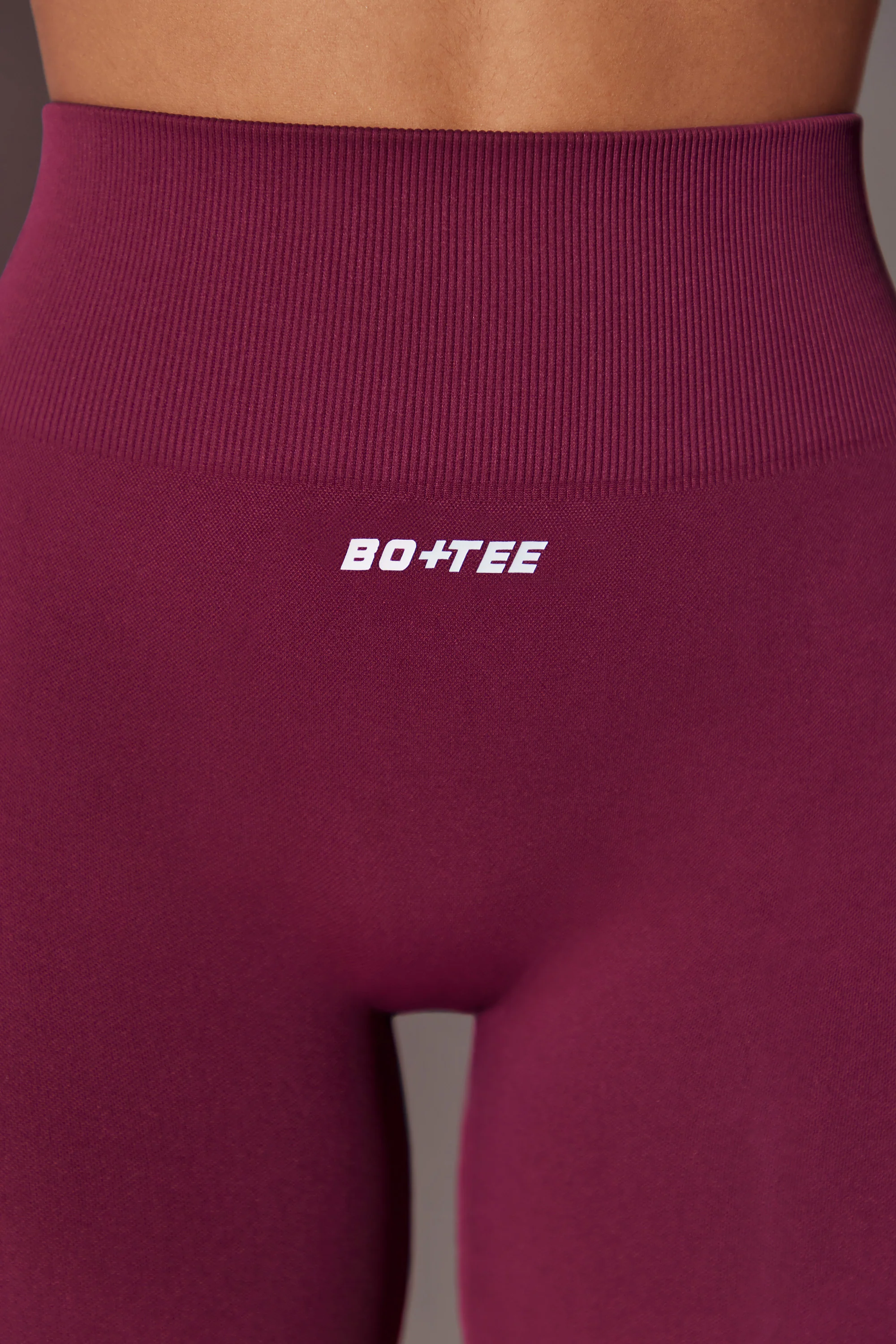 High Waist Super Sculpt Biker Shorts in Plum - Image 4